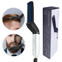 Men Quick Beard Straightener Multifunctional Electric Ionic Beard Straightening Hair Style Hot Comb