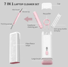 Computer Keyboard Cleaner 7-in-1 Brush Kit Earphone Cleaning Pen For Headset Keyboard Phone Screen Cleaning Tools Cleaner Keycap Puller Kit